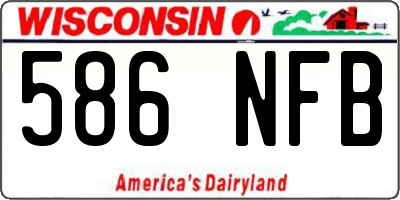 WI license plate 586NFB