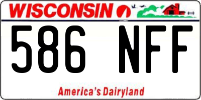 WI license plate 586NFF