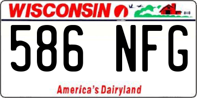 WI license plate 586NFG