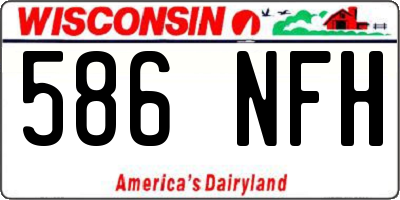 WI license plate 586NFH