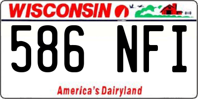 WI license plate 586NFI