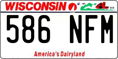 WI license plate 586NFM
