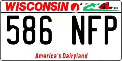 WI license plate 586NFP