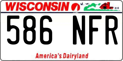 WI license plate 586NFR