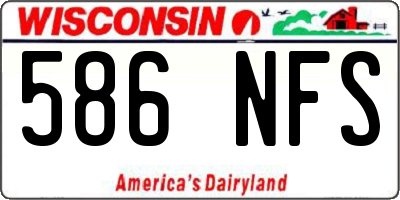 WI license plate 586NFS