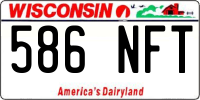 WI license plate 586NFT
