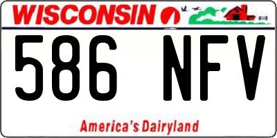 WI license plate 586NFV