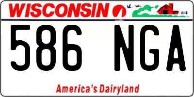 WI license plate 586NGA