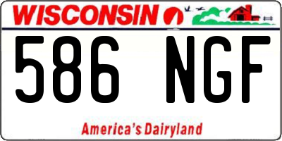 WI license plate 586NGF