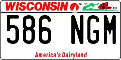 WI license plate 586NGM