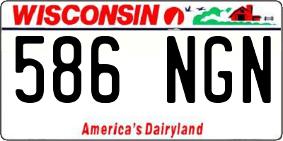WI license plate 586NGN