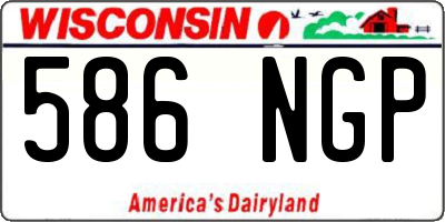 WI license plate 586NGP