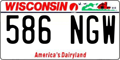 WI license plate 586NGW