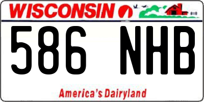 WI license plate 586NHB
