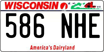WI license plate 586NHE