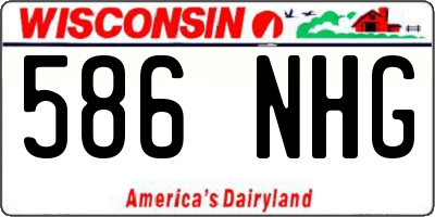 WI license plate 586NHG