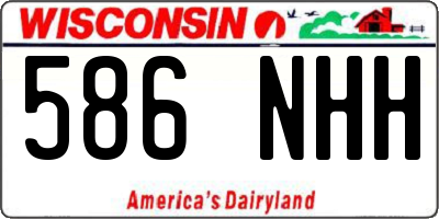 WI license plate 586NHH