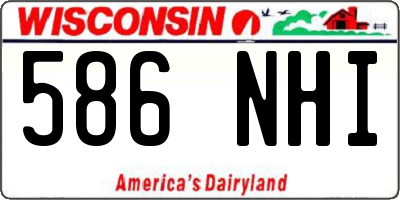 WI license plate 586NHI