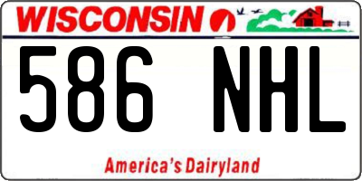 WI license plate 586NHL