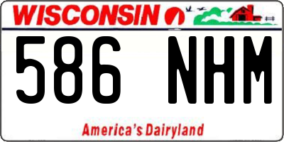 WI license plate 586NHM
