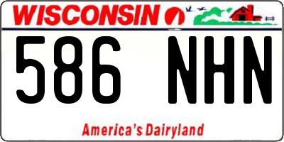 WI license plate 586NHN