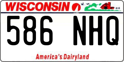 WI license plate 586NHQ
