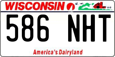 WI license plate 586NHT