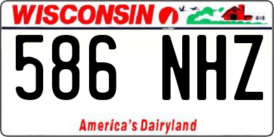 WI license plate 586NHZ