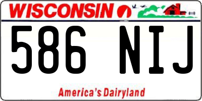 WI license plate 586NIJ