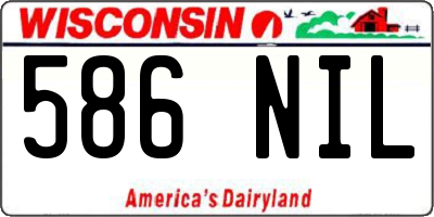 WI license plate 586NIL