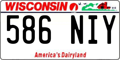 WI license plate 586NIY
