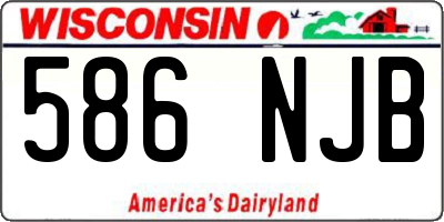 WI license plate 586NJB
