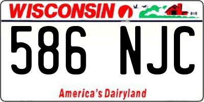 WI license plate 586NJC