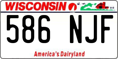WI license plate 586NJF