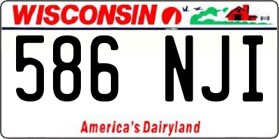 WI license plate 586NJI