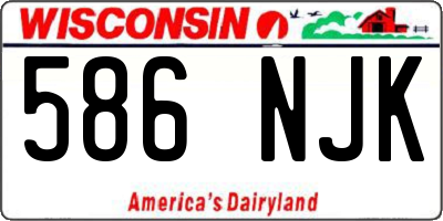 WI license plate 586NJK