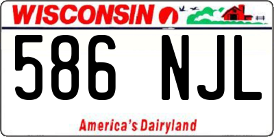 WI license plate 586NJL