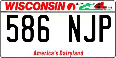 WI license plate 586NJP