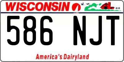WI license plate 586NJT