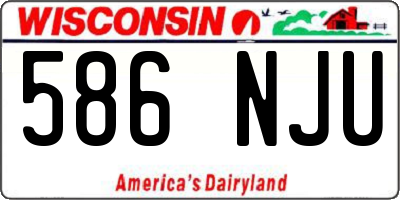 WI license plate 586NJU