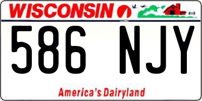 WI license plate 586NJY