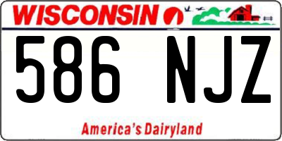 WI license plate 586NJZ