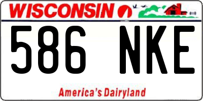 WI license plate 586NKE