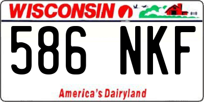 WI license plate 586NKF