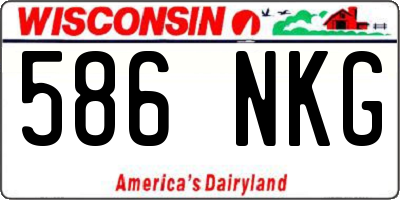 WI license plate 586NKG