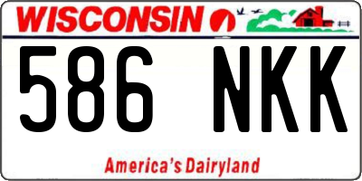 WI license plate 586NKK