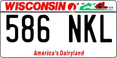 WI license plate 586NKL