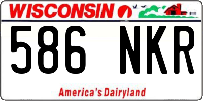 WI license plate 586NKR