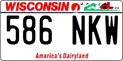 WI license plate 586NKW