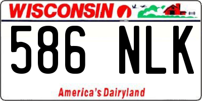 WI license plate 586NLK